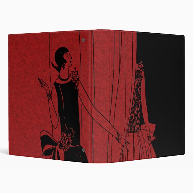 Classeur Modèle de défilé Art déco 1920 Rouge (Arrière-plan)