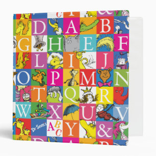 Classeur Modèle de lettres majuscules colorées de l'ABC de