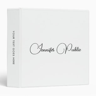 Classeur Modèle de nom de typographie personnalisé Élégant