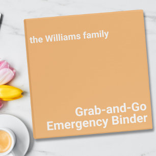 Classeur Modèle de photo d'urgence de famille personnalisé