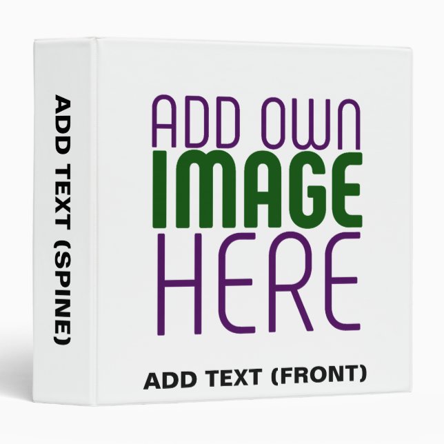CLASSEUR MODELE DE TEXTE D'IMAGE BLANC SIMPLE ÉDITABLE MODE (Devant/Côté)