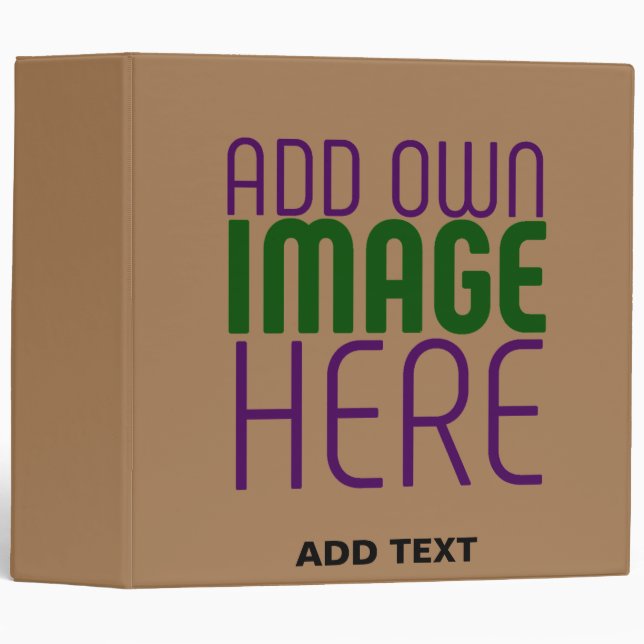 CLASSEUR MODELE DE TEXTE D'IMAGE MARRON SIMPLE ÉDITABLE MOD (Devant/Côté)