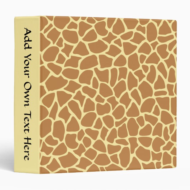 Classeur Modèle d'impression de girafe (Devant/Côté)