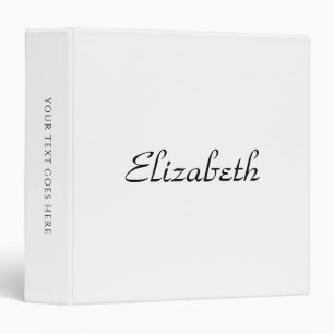 Classeur Modèle élégant de nom de calligraphie personnalisé
