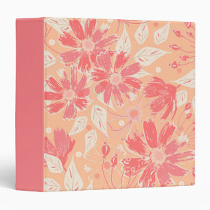 Classeur Modèle floral dans les teintes pêche à la mode