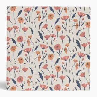 Classeur Modèle floral dessiné à la main
