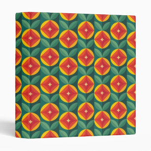 Classeur Modèle Floral Orange Moderne Du Milieu Du Siècle