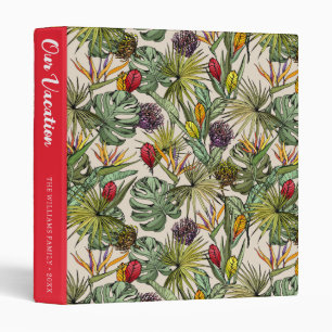 Classeur Modèle floral tropical Nos vacances