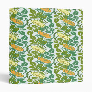 Classeur Modèle floral vintage vert et orange Buttercup