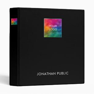 Classeur Modèle noir Logo de société élégante d'entreprise