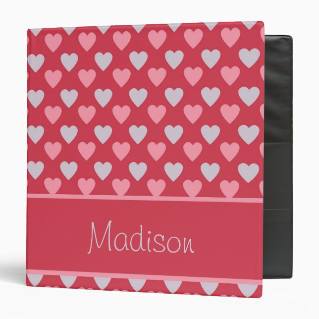 Classeur modelé par coeur personnalisé (Devant/Intérieur)