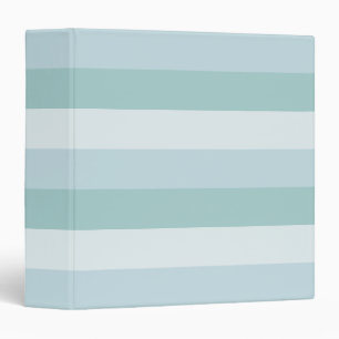 Classeur Modèle rayé aux couleurs bleu-vert pastel tendance