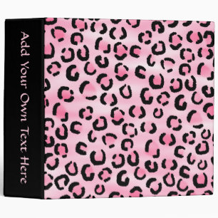 Classeur Modèle rose d'empreinte de léopard