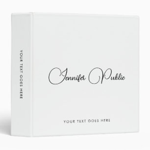 Classeur Modèle tendance de nom d'écriture manuscrite perso