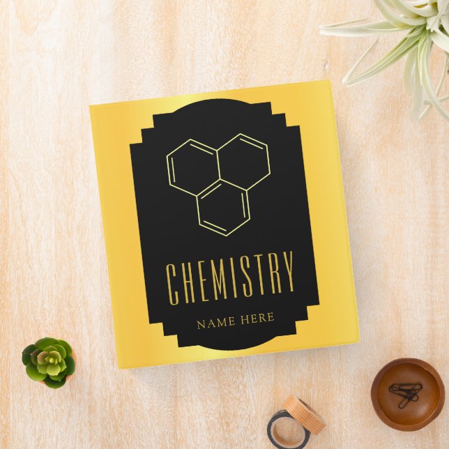 Classeur Modern Chemistry  3 Ring Binder with Custom Name (In Situ)