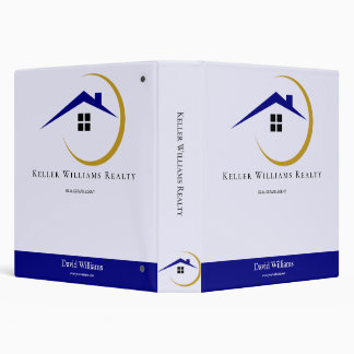 Classeur Modern Real Estate white and gold custom logo 