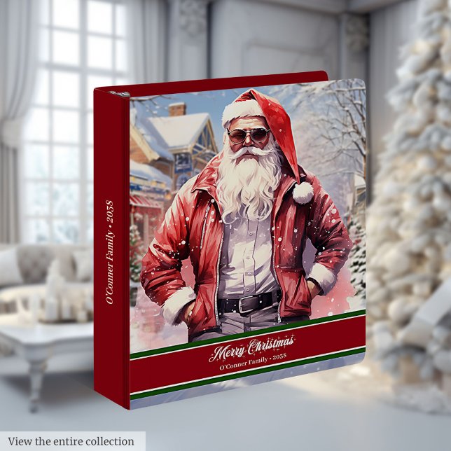Classeur Modern Santa Claus Ring Binder Holiday Organizer (Modern Santa Claus Ring Binder Holiday Organizer)