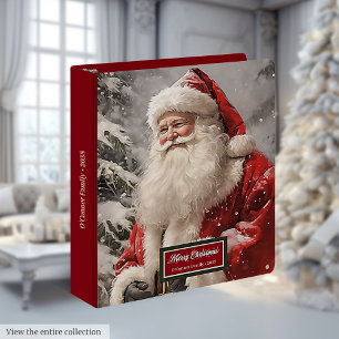 Classeur moderne à nom personnalisé du Père Noël A