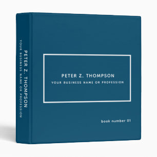 Classeur moderne bleu foncé avec nom