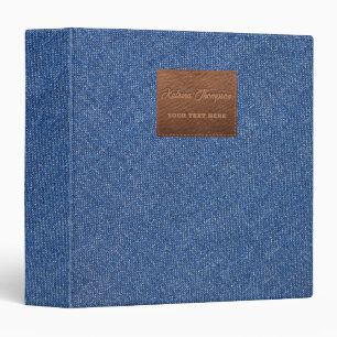 Classeur Moderne bleu foncé Denim Jeans Texture cuir