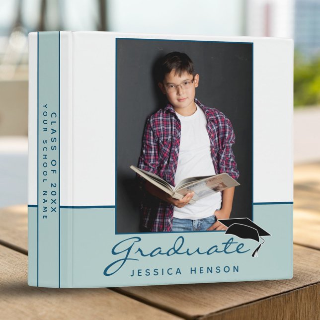 Classeur Moderne Blue Graduation Keepsaké Album photo (Créateur téléchargé)
