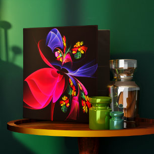 Classeur Moderne coloré Floral Abstrait Art Motif #06