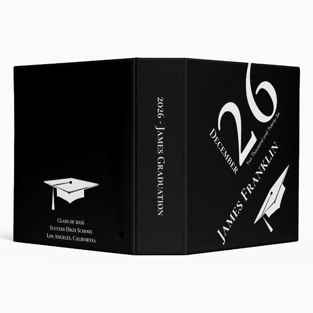 Classeur Moderne Couleur de l'école Secondaire Graduation 3 (Arrière-plan)