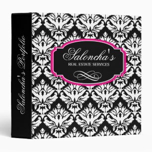Classeur Moderne Damas Immobilier Noir Blanc