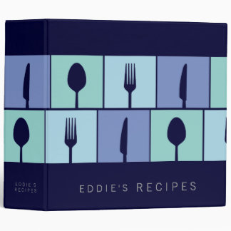 Classeur moderne de bleu de recette de cuisine de