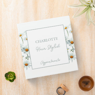 Classeur Moderne Elégante Basique Blanche Fleur tendance