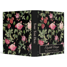 Moderne Floral Rose Rose foncé Noir chic