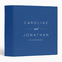 Moderne Mariage Minimaliste Script Chic Bleu Perso