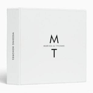 Classeur Moderne Mariage Monogram Album Planners Minimalist