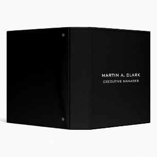Classeur Moderne minimaliste Plain Élégant noir & blanc