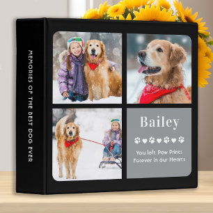 Classeur Moderne Pet Memorial Personnalisé Chien 5 Album ph
