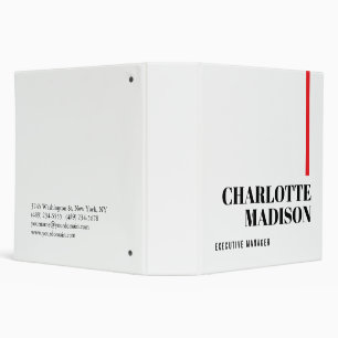 Classeur Moderne Simple Noir Blanc Tendance Minimaliste Uni