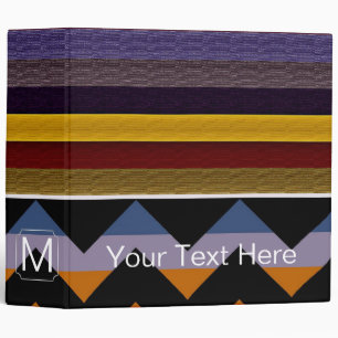 Classeur Moderne Stripe et Chevron Zigzag