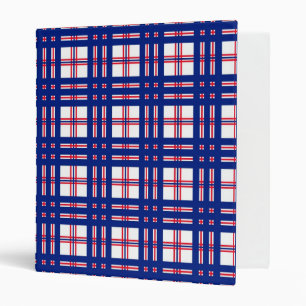 Classeur Modes bleu blanc rouge Motif