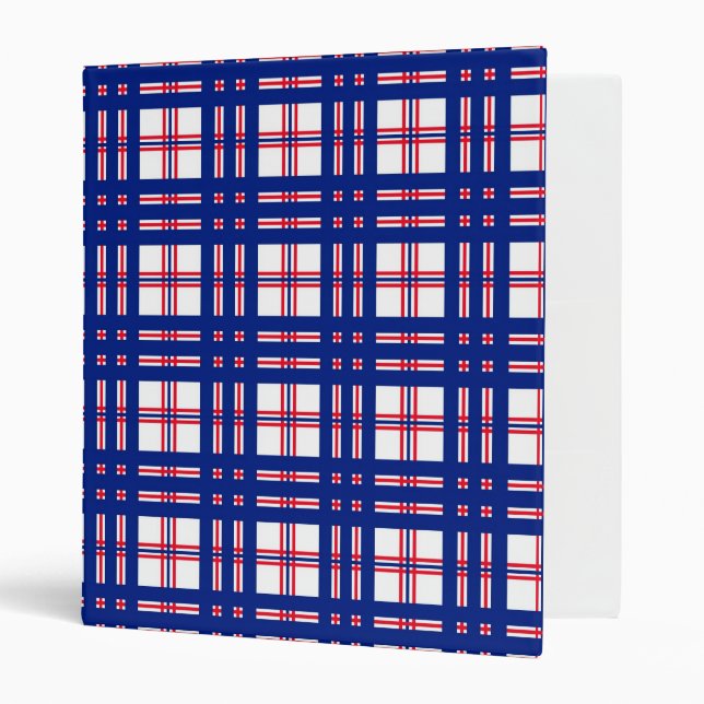 Classeur Modes bleu blanc rouge Motif (Devant/intérieur)