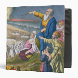 Classeur Moïse séparant la Mer Rouge, d'une bible imprim