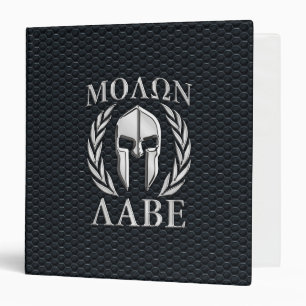 Classeur Molon Labe Chrome Comme Casque Spartan sur Grille