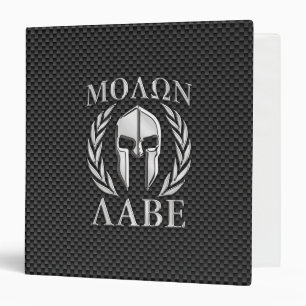 Classeur Molon Labe Chrome Style Spartan Armor Fibre de car