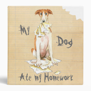 Classeur Mon Borzoi A Mangé Ma Maison
