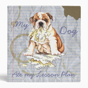 Classeur Mon bouledogue a mangé mon plan de cours