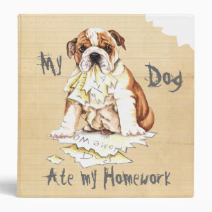 Classeur Mon bouledogue a mangé mon travail