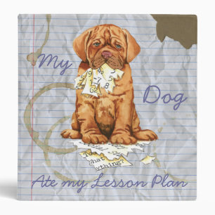 Classeur Mon Dogue de Bordeaux Mange Mon plan de leçon