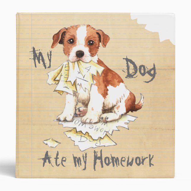 Classeur Mon Fils Russell Terrier A Mangé Mes Devoirs (Devant)