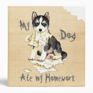 Classeur Mon Husky a mangé mes devoirs