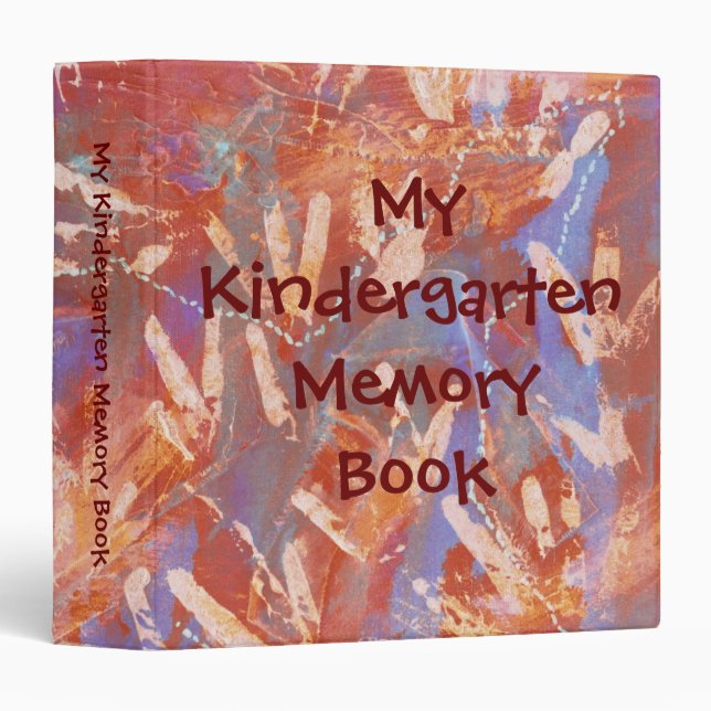 Classeur Mon livre de mémoire de jardin d'enfants par (Devant/Côté)