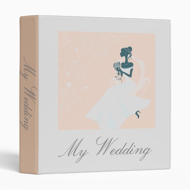 Classeur Mon Mariage Élégant dossier souvenirs et inspirati (Devant/Côté)